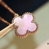 692fc04d99f2d84055c88191 VCA New Alhambra Pink Shell Necklace, High-End Market Version! 1:1 Premium Custom 925 Sterling Silver, VCA Van Cleef & Arpels Limited Edition Clover Leaf, Store Exclusive Limited Model, Perfect for Travel, Absolute Must-Have. Original Lobster Clasp