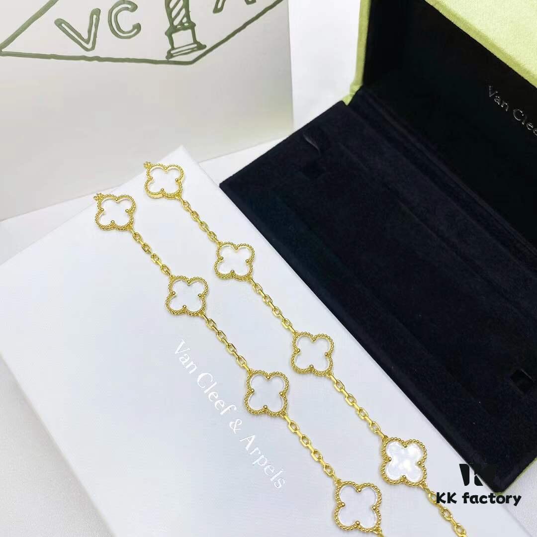 692fc05999f2d84055c881a2 VCA Van Cleef & Arpels Anniversary Limited Transparent Clear Quartz Five-Petal Bracelet in V Gold with Thick Gold Plating, Set with Natural Clear Quartz, Exuding a Transparent and Crystal-Clear Elegance – Truly Unique! This Summer's Exclusive Release, an Artistic Masterpiece. Perfect for Elegant Ladies with Fair, Delicate Hands. Grab Yours Now 💅