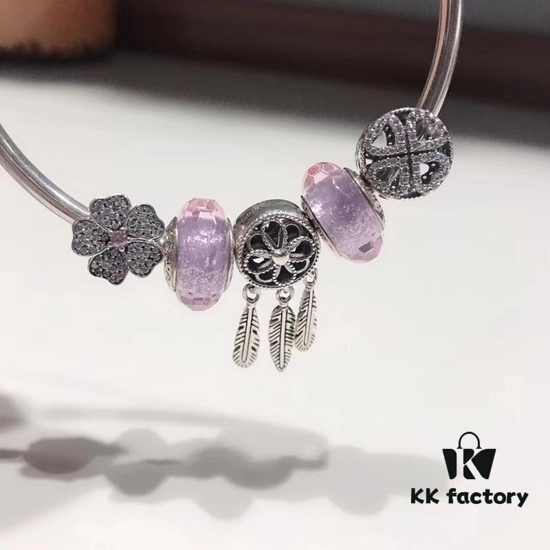 692fc06499f2d84055c881b7 Pandora Pandora Silver Wire Purple Hollow Dream Catcher New Arrival!