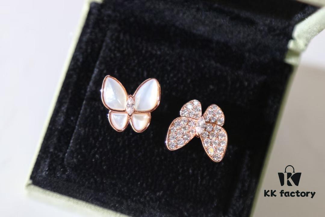 692fc06599f2d84055c881bb Van Cleef & Arpels Two Butterfly Series Butterfly Mother-of-Pearl Full Diamond Ring
