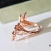 692fc06a99f2d84055c881c7 Van Cleef & Arpels Two Butterfly Series Butterfly Mother-of-Pearl Full Diamond Ring