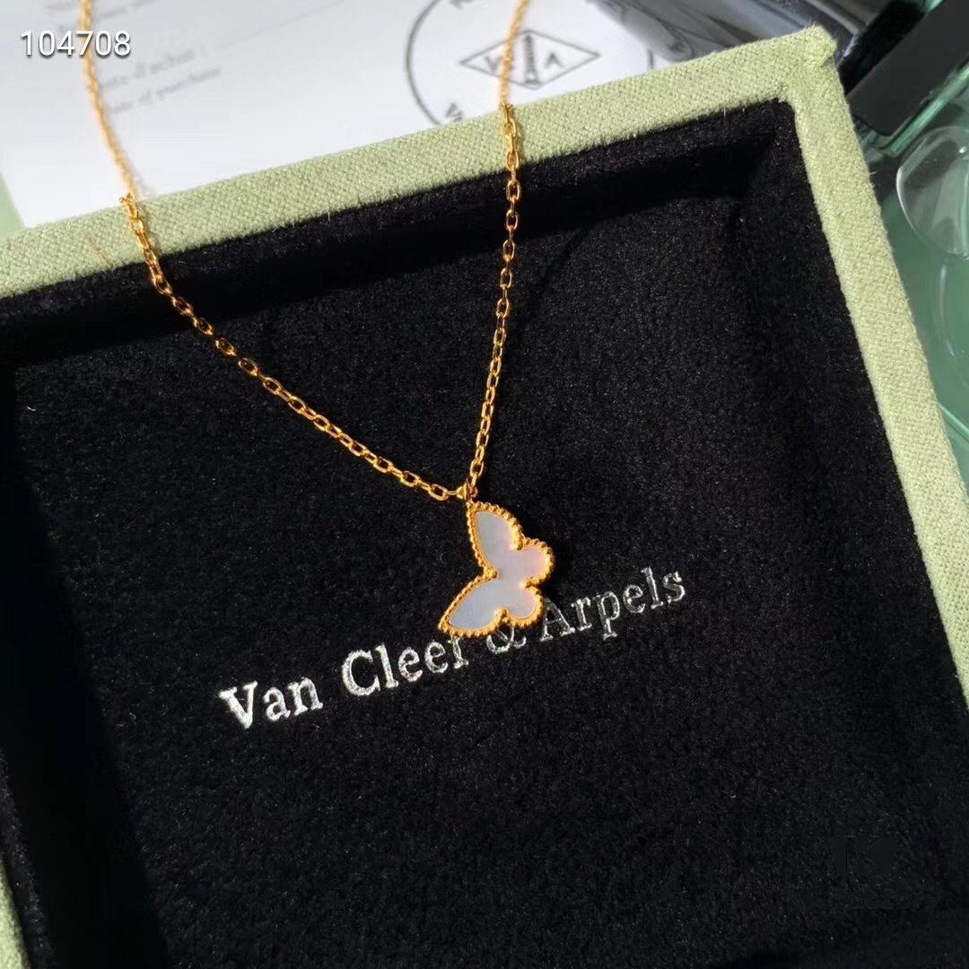 692fc07499f2d84055c881d8 New Color ️ Van Cleef & Arpels Alhambra Small Butterfly Necklace, 925 Silver Version, Original Mould, Vacuum Plated with 18K Gold, 45cm Chain Length, 0.9cm Pendant