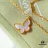 692fc07499f2d84055c881da New Color ️ Van Cleef & Arpels Alhambra Small Butterfly Necklace, 925 Silver Version, Original Mould, Vacuum Plated with 18K Gold, 45cm Chain Length, 0.9cm Pendant