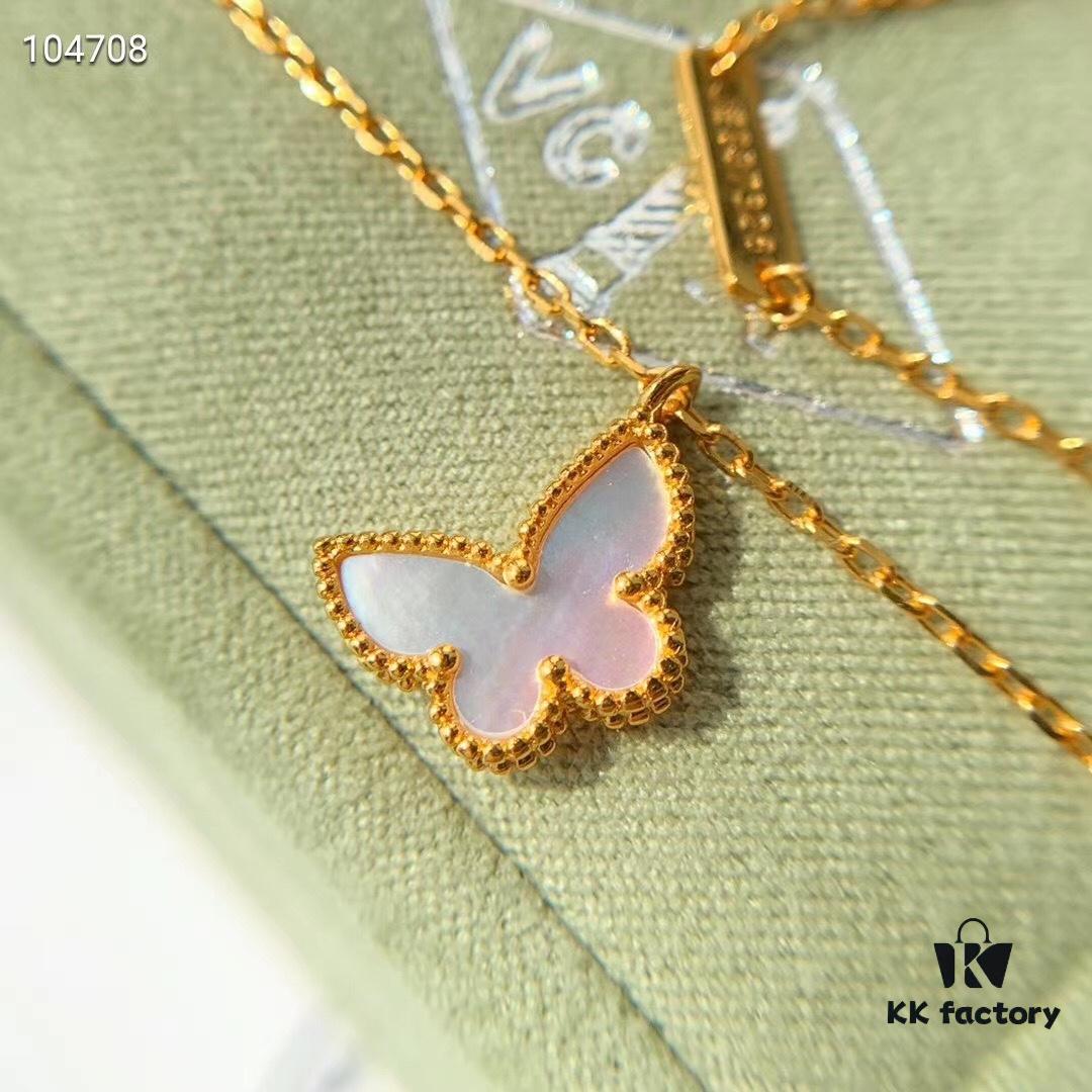 692fc07499f2d84055c881da New Color ️ Van Cleef & Arpels Alhambra Small Butterfly Necklace, 925 Silver Version, Original Mould, Vacuum Plated with 18K Gold, 45cm Chain Length, 0.9cm Pendant