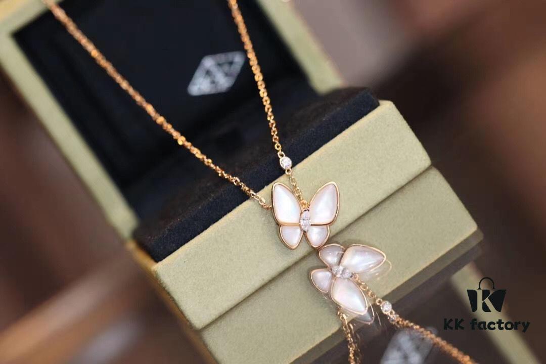 692fc07599f2d84055c881db Van Cleef & Arpels Two Butterfly Pendant Necklace, ZP High-End Replication, Top-Tier Jewelry Craftsmanship