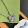 692fc08799f2d84055c881f6 Van Cleef & Arpels Two Butterfly Diamond Collar Necklace, S925 Silver with Hand-Set Brilliant Diamonds