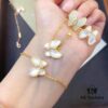 692fc09199f2d84055c88205 VCA Van Cleef & Arpels Natural White Mother-of-Pearl Butterfly Necklace, Bracelet, Ring, Original Clasp, Authentic Logo, Available in Rose Gold and Yellow Gold