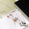 692fc09899f2d84055c8820e Vca Van Cleef & Arpels Alhambra Series Large and Small Flower Bracelet, Fully Set with Diamonds Combined with Polished Finish, Exquisitely Beautiful, Sweet and Youthful, Made from Premium German Imported S925 Sterling Silver with Thick Plated Gold, Available in Three Colors: Platinum, Yellow Gold, and Rose Gold