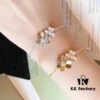 692fc09c99f2d84055c88213 Vca Van Cleef & Arpels Alhambra Series Large and Small Flower Bracelet, Fully Set with Diamonds Combined with Polished Finish, Exquisitely Beautiful, Sweet and Youthful, Made from Premium German Imported S925 Sterling Silver with Thick Plated Gold, Available in Three Colors: Platinum, Yellow Gold, and Rose Gold