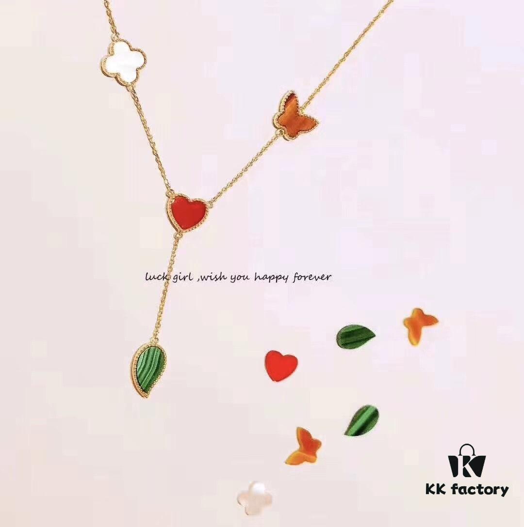 692fc0a099f2d84055c88219 Van Cleef & Arpels VCA Wildflower 🌺 Irregular Tassel Sexy Necklace High-End Custom 925 Sterling Silver Fine Craftsmanship Natural Agate Made