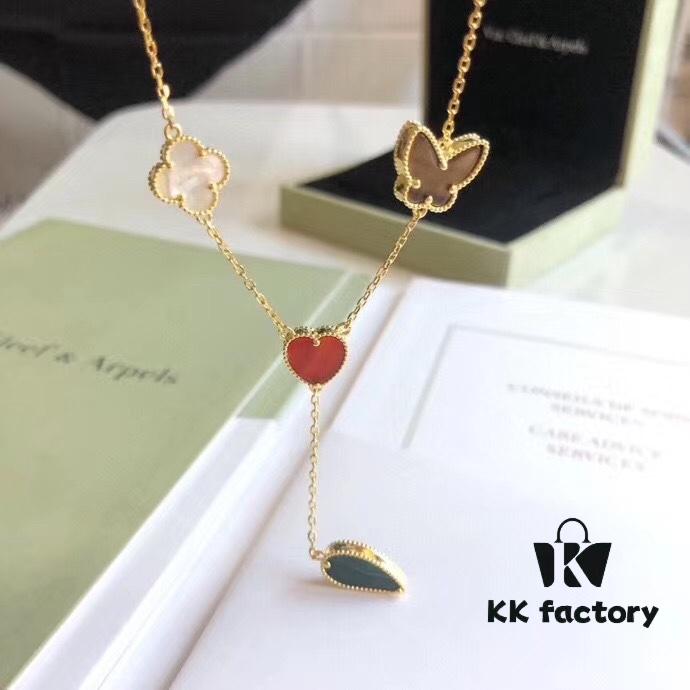 692fc0a299f2d84055c8821c Van Cleef & Arpels VCA Wildflower 🌺 Irregular Tassel Sexy Necklace High-End Custom 925 Sterling Silver Fine Craftsmanship Natural Agate Made
