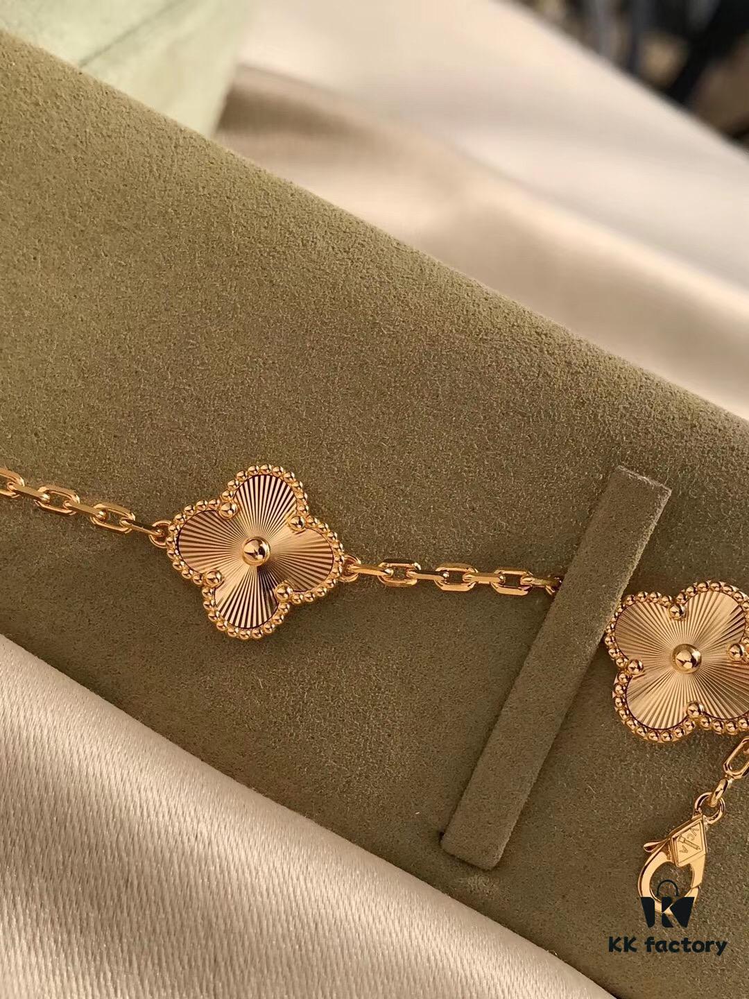 692fc0a799f2d84055c88220 Van Cleef & Arpels Vintage Alhambra Limited Edition Five-Flower Bracelet, S925 Silver with Thick 18K Gold Plating
