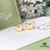 692fc0a999f2d84055c88222 New Color ️ Van Cleef & Arpels Alhambra Small Butterfly Stud Earrings, 925 Silver Version, Original Mold Design, Internal Data Processing, Identical in Shape, Size, Weight and Color to Boutique Authentic Version – Made of 925 Sterling Silver with Vacuum Electroplated 18K Gold, Pendant: 0.9cm