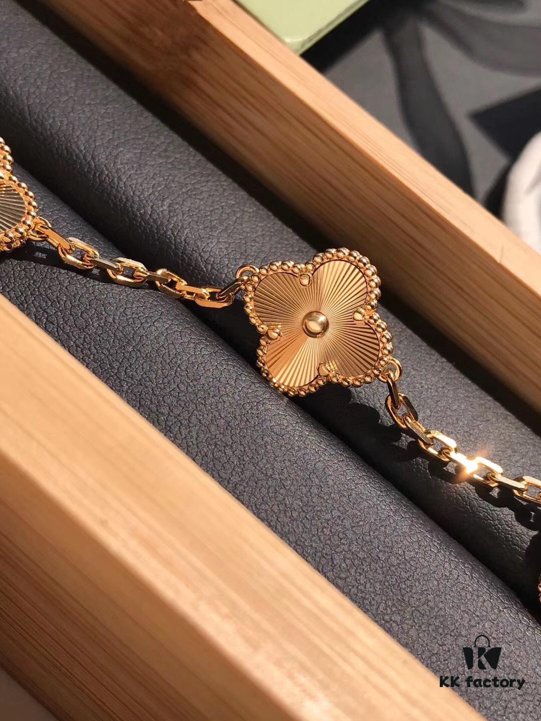 692fc0ad99f2d84055c88226 Van Cleef & Arpels Vintage Alhambra Limited Edition Five-Flower Bracelet, S925 Silver with Thick 18K Gold Plating