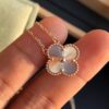 692fc0b099f2d84055c8822a Van Cleef & Arpels Vintage Alhambra Limited Edition Millegrained Necklace, S925 Silver with Thick 18K Gold Plating