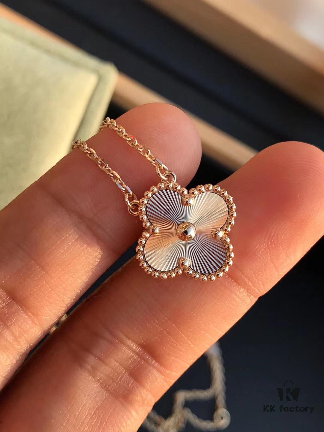 692fc0b099f2d84055c8822a Van Cleef & Arpels Vintage Alhambra Limited Edition Millegrained Necklace, S925 Silver with Thick 18K Gold Plating