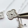 692fc0bd99f2d84055c88247 Mini Four-Leaf Clover Full Diamond Set, V Gold Plated Bracelet and Necklace with Single or Six Flowers