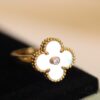 In-Stock Release: Red Carnelian, Malachite, Black Onyx, White Mother-of-Pearl — [VC@ Clover Diamond Ring]