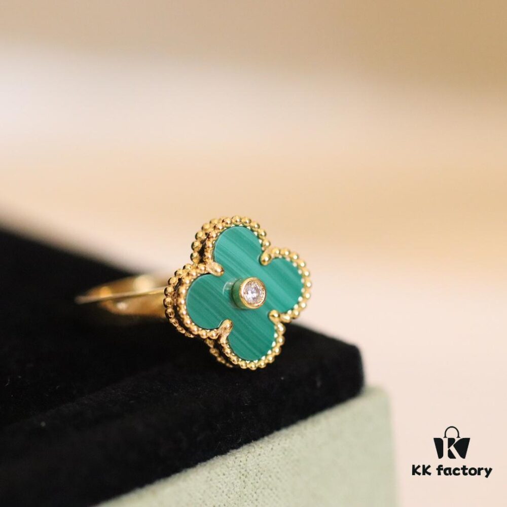 692fc0c799f2d84055c8825c In-Stock Release: Red Carnelian, Malachite, Black Onyx, White Mother-of-Pearl —【VC@ Clover Diamond Ring】