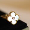 In-Stock Release: Red Carnelian, Malachite, Black Onyx, White Mother-of-Pearl — [VC@ Clover Diamond Ring]