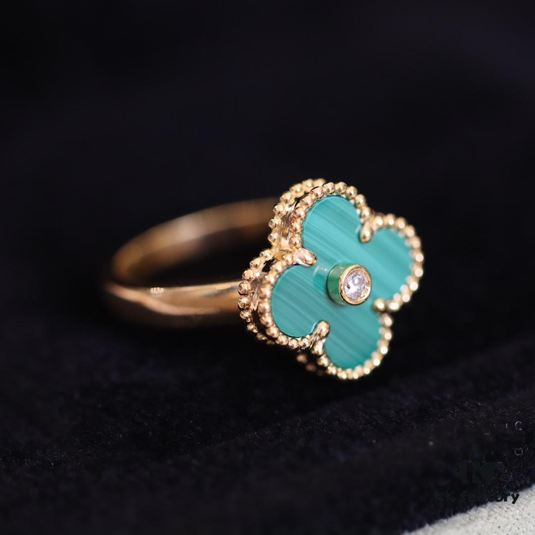 692fc0c899f2d84055c88260 In-Stock Release: Red Carnelian, Malachite, Black Onyx, White Mother-of-Pearl —【VC@ Clover Diamond Ring】