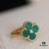 692fc0cb99f2d84055c88266 In-Stock Release: Red Carnelian, Malachite, Black Onyx, White Mother-of-Pearl —【VC@ Clover Diamond Ring】