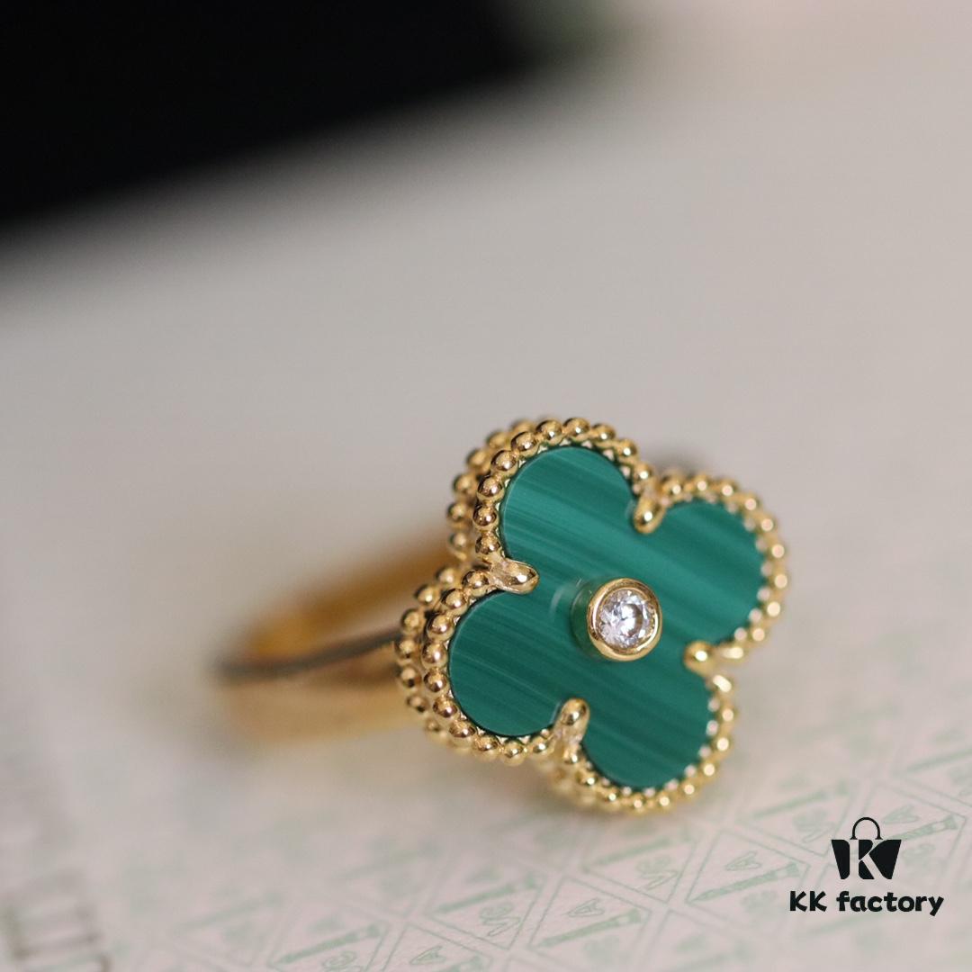 692fc0cb99f2d84055c88266 In-Stock Release: Red Carnelian, Malachite, Black Onyx, White Mother-of-Pearl —【VC@ Clover Diamond Ring】