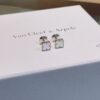 New Style: Turquoise and White Mother of Pearl Mini Four-Leaf Clover Stud Earrings