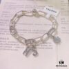692fc0ef99f2d84055c882a4 Interwoven Bracelet with Clover and Personalized Initial Letter