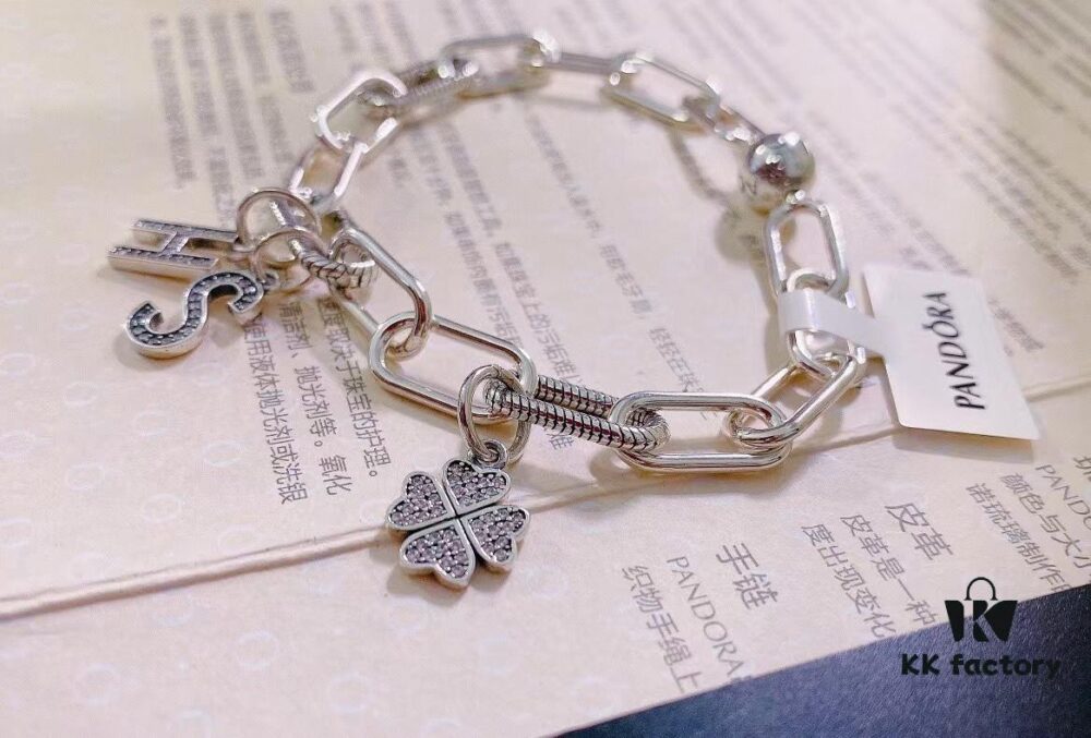 692fc0fb99f2d84055c882c2 Interwoven Bracelet with Clover and Personalized Initial Letter