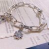 692fc0fb99f2d84055c882c2 Interwoven Bracelet with Clover and Personalized Initial Letter