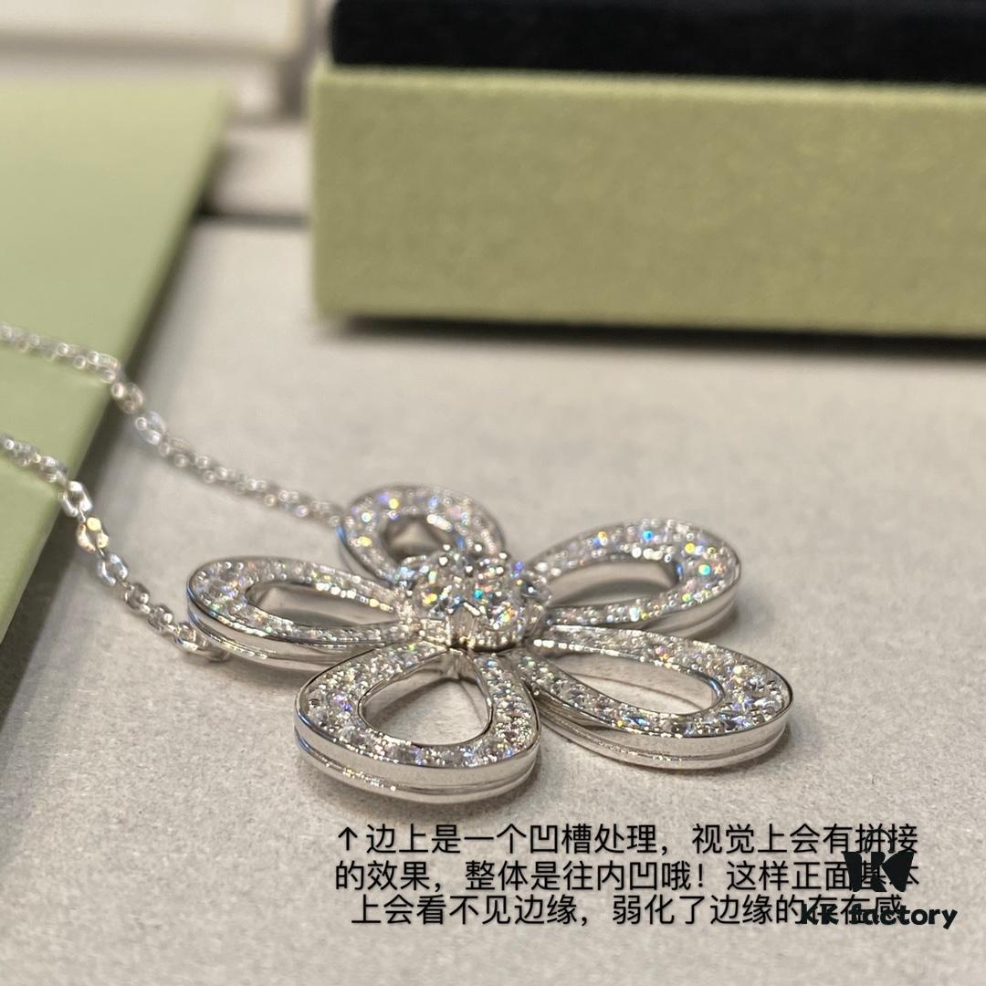 692fc0fd99f2d84055c882c7 This Summer's Hottest Flower Pendant Necklace - VCA-inspired Flowerlace Diamond Collar Chain