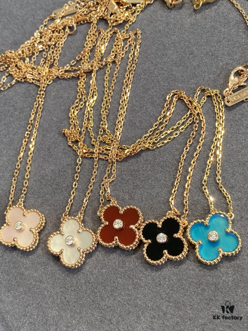 692fc11099f2d84055c882e1 Clover Necklace with Diamonds, Four Colors in Stock