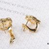 692fc11e99f2d84055c882f4 VCA New Version Yellow Gold Natural Peacock Green White Shell Gray Shell Black Onyx Red Onyx Diamond-Studded Ear Cuffs Limited Edition High-End Custom 925 Sterling Silver VCA Van Cleef & Arpels Clover Leaf Lobster Clasp Tour Exclusive Must-Have