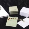 692fc12099f2d84055c882f8 VCA New Version Yellow Gold Natural Peacock Green White Shell Gray Shell Black Onyx Red Onyx Diamond-Studded Ear Cuffs Limited Edition High-End Custom 925 Sterling Silver VCA Van Cleef & Arpels Clover Leaf Lobster Clasp Tour Exclusive Must-Have