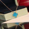 Don't Speak, Shh... 🤫 Take a Look at Our VCA Necklace with Blue Chalcedony ❤️