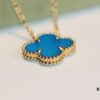 Don't Speak, Shh... 🤫 Take a Look at Our VCA Necklace with Blue Chalcedony ❤️