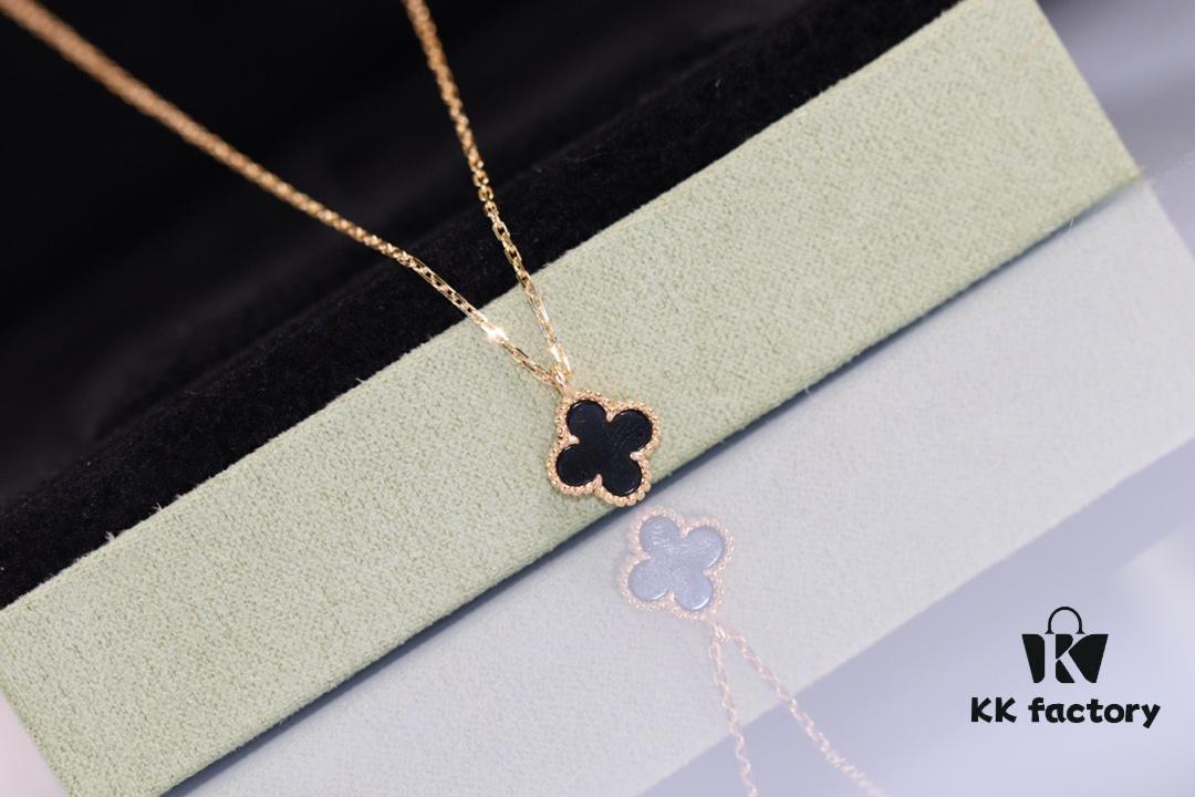 692fc14299f2d84055c88321 VCA Mini Single Flower Necklace, Original Precision Craftsmanship with Natural Stones