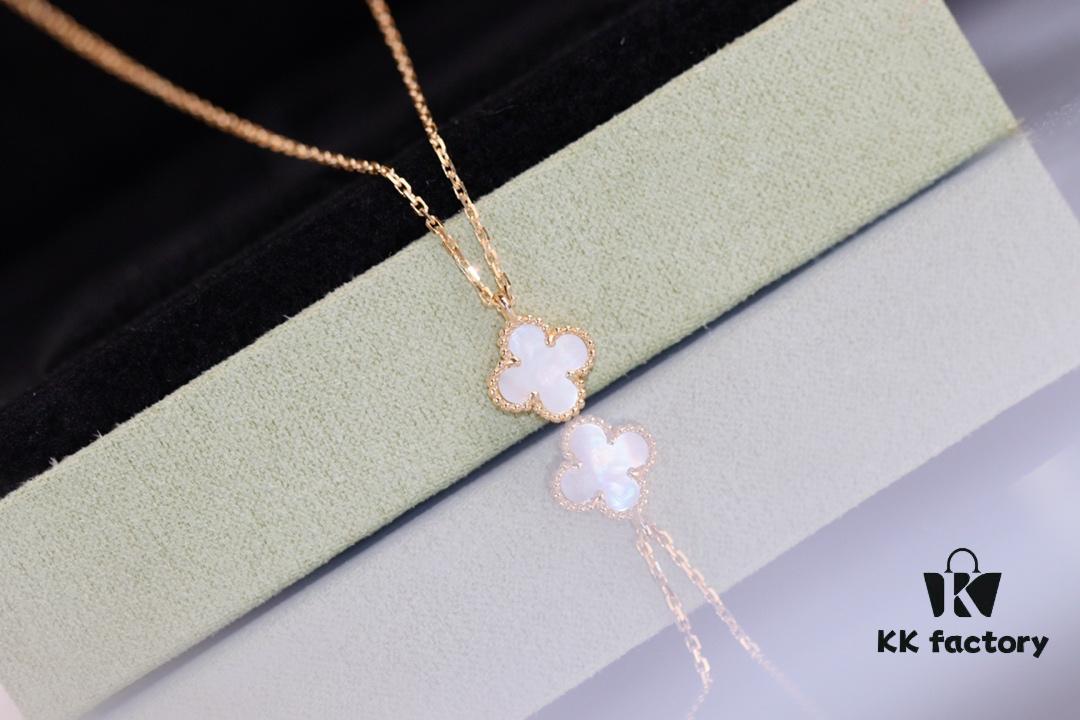 692fc14299f2d84055c88322 VCA Mini Single Flower Necklace, Original Precision Craftsmanship with Natural Stones