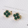 692fc14899f2d84055c88327 VCA New Version Yellow Gold Natural Peacock Green White Shell Gray Shell Black Onyx Red Onyx Diamond-Studded Ear Cuffs Limited Edition High-End Custom 925 Sterling Silver VCA Van Cleef & Arpels Clover Leaf Lobster Clasp Tour Exclusive Must-Have