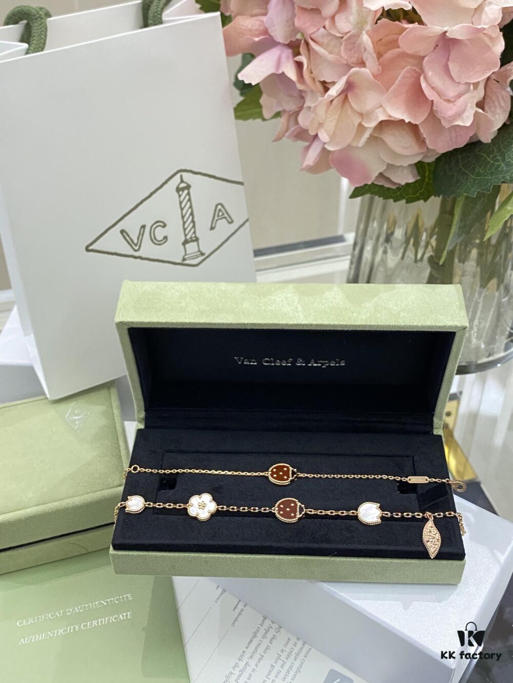 692fc16399f2d84055c88350 Lucky Spring 2021 - VC@ New Arrival! Plum Blossom Ladybug Leaf Pattern Irregular Bracelet
