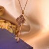 Swarovski Four-Leaf Clover Key Necklace