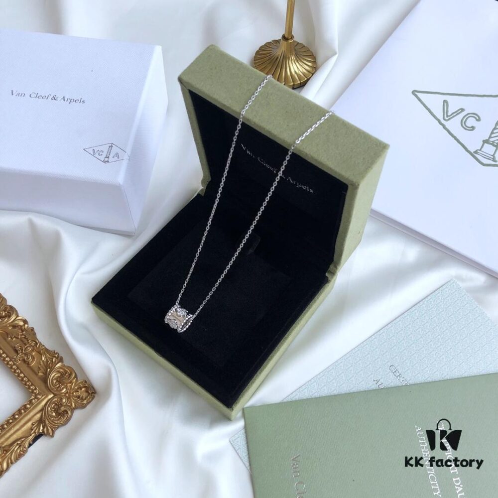 692fc19099f2d84055c8838a Van Cleef & Arpels Alhambra Clover Necklace in Silver Version, Original Custom Design! Material: 925 Pure Silver with Vacuum Electroplated 18K Real Gold