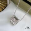 Van Cleef & Arpels Alhambra Clover Necklace in Silver Version, Original Custom Design! Material: 925 Pure Silver with Vacuum Electroplated 18K Real Gold