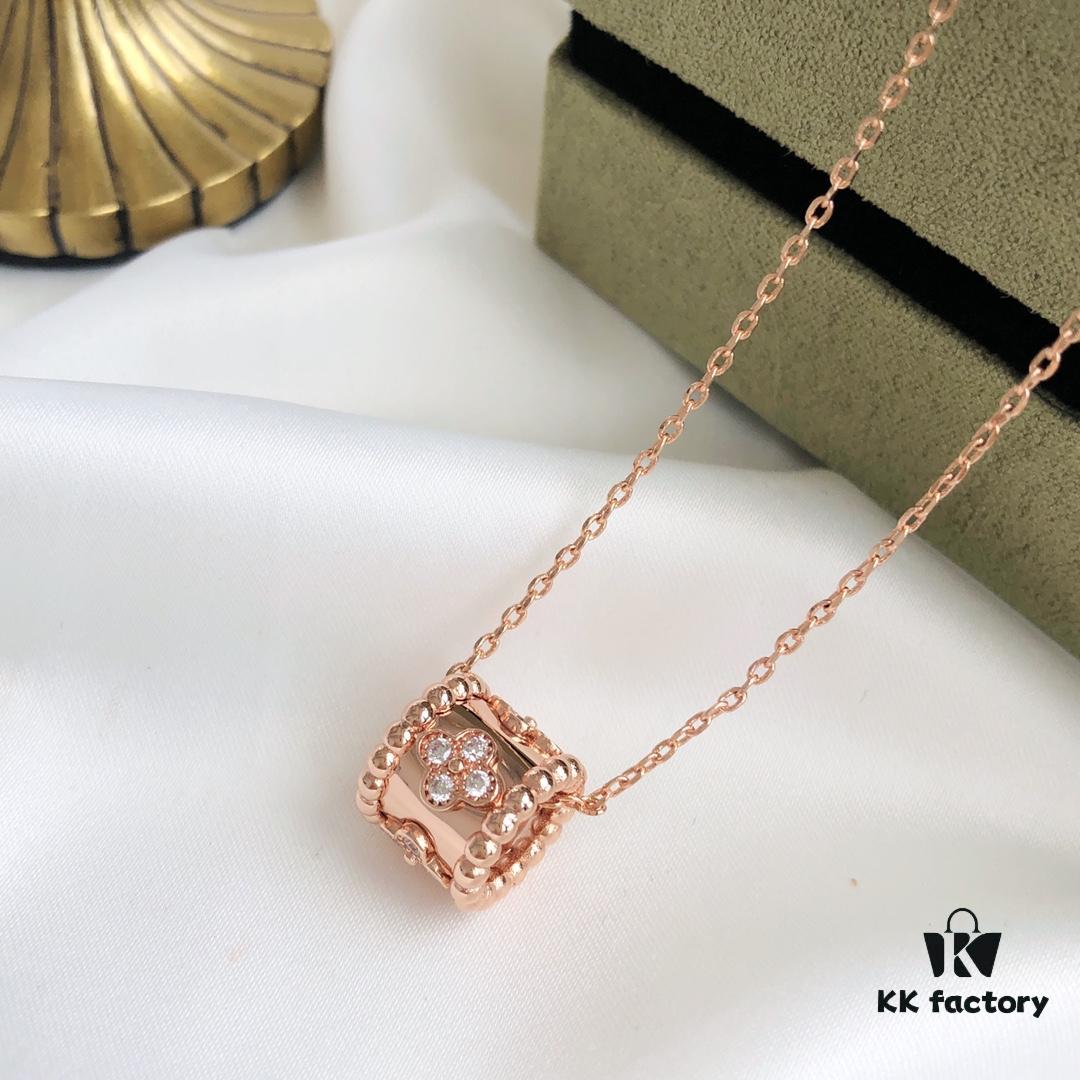 692fc19a99f2d84055c8839c Van Cleef & Arpels Alhambra Clover Necklace Silver Version, Original Custom-Made! Material: 925 Sterling Silver with Vacuum Electroplated 18K Gold Chain
