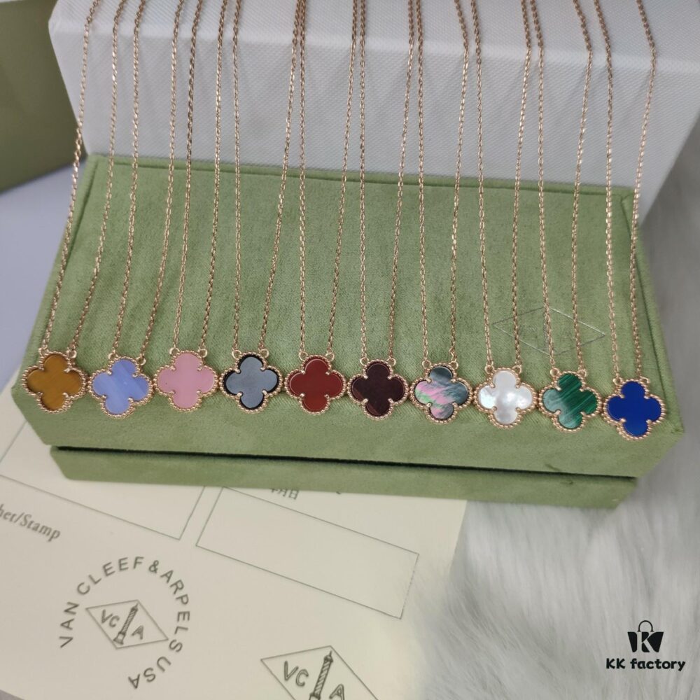 692fc1b399f2d84055c883c1 VCA High Version Medium Clover Necklace - Rose Gold Plated