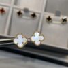 692fc1b699f2d84055c883c4 Mini Clover Stud Earrings in Gold and White, Precision-Crafted with Smooth Finish and Seamless Stone Setting