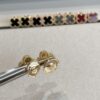 692fc1c299f2d84055c883d4 Mini Four-Leaf Clover Earrings, Gold-Tone with Natural Malachite