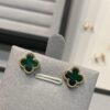 692fc1c299f2d84055c883d5 Mini Four-Leaf Clover Earrings, Gold-Tone with Natural Malachite