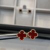 Mini Four-Leaf Clover Red Carnelian with Rose Gold